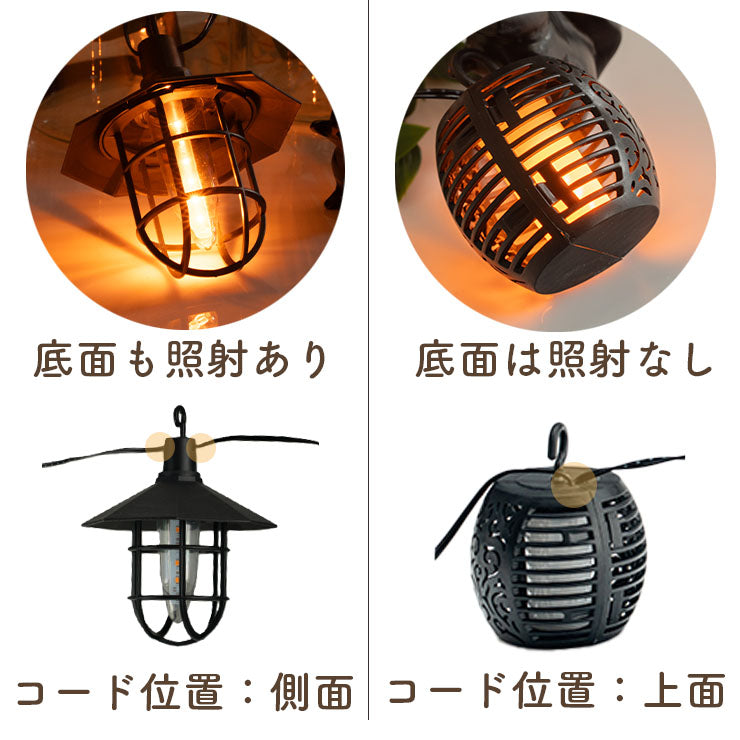 イルミネーション ガーデンライト 外灯 LED 8灯 長さ2.45m 吊り下げ コンセント式 屋外 屋内 防水 IP44 STL