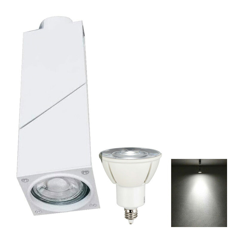ダクトレール スポットライト 照明 ライト レールライト E11 LED電球付き 60W 白 E11SQUARE-W-LSB5611D ビームテック