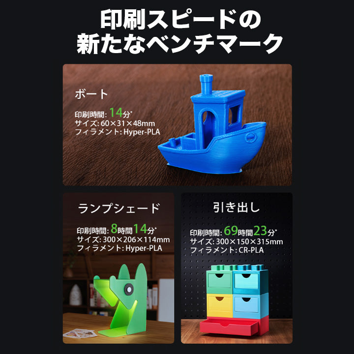 Creality Ender-3V3PLUS 3Dプリンター 印刷 速度600mm/s 本体 光造形 家庭用 造形サイズ300*300*330mm Sprite近位エクストルーダー CR-Touchレベリング PCシート 簡単組立 静音 日本語OS TPU対応 FDM DIY 入門版 家 ハウス 住宅 鉢 正規取扱店