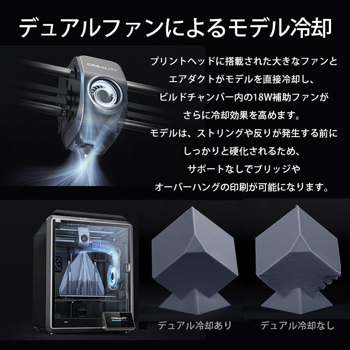 Creality K1 MAX 3Dプリンター 印刷 速度600mm/s 本体 光造形 家庭用 静音 自動レベリング AI カメラ フィラメントセンサー 低ノイズ 造形サイズ300*300*300mm FDM PLA/PETG/ABS/TPU/PC/ASA/HIPS DIY 入門版 正規取扱店