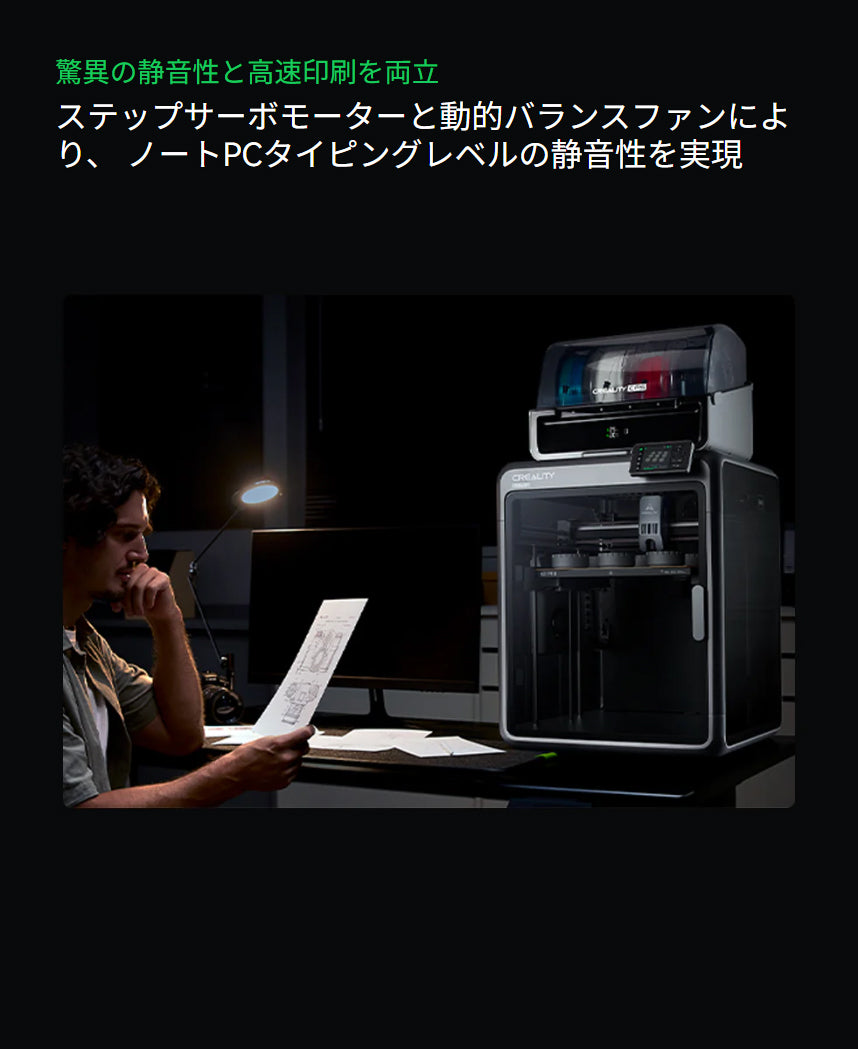 Creality K2ProCombo 3Dプリンター 印刷速度600mm/s 造形サイズ300x300x300mm