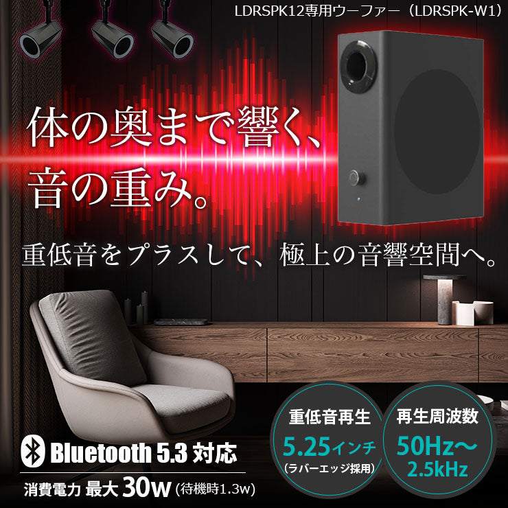 ウーファー スピーカー Bluetooth LDRSPK12専用 LDRSPK-W1 ビームテック