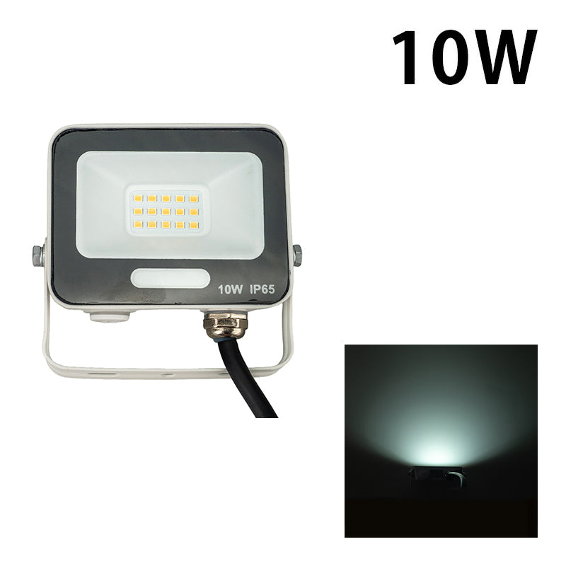 LED投光器 電球色 昼光色 黒 白 10W IP65 屋内 屋外 防塵 耐塵 防水
