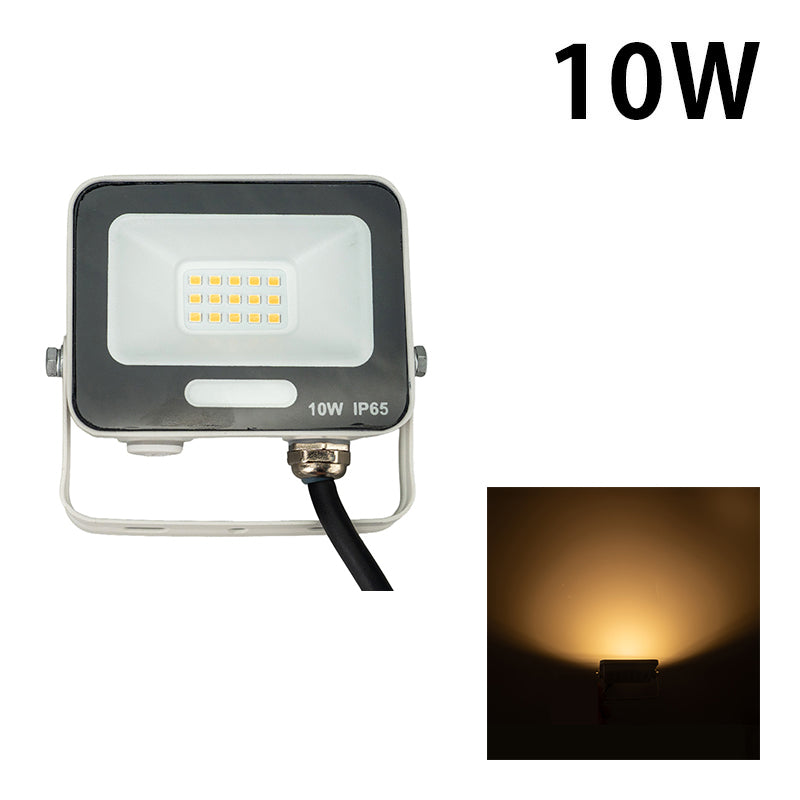 LED投光器 電球色 昼光色 黒 白 10W IP65 屋内 屋外 防塵 耐塵 防水