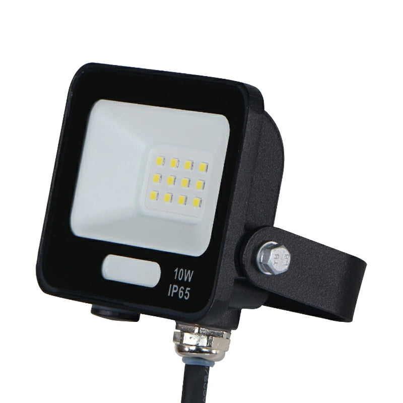 LED投光器 電球色 昼光色 黒 白 10W IP65 屋内 屋外 防塵 耐塵 防水