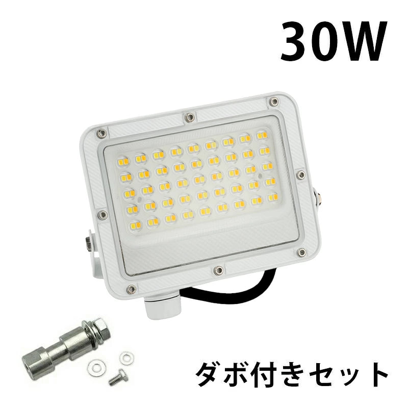 LED投光器 電球色 昼白色 昼光色 黒 白 30W IP65 屋内 屋外 防塵 耐塵 防水 LEW030DOUII ビームテック