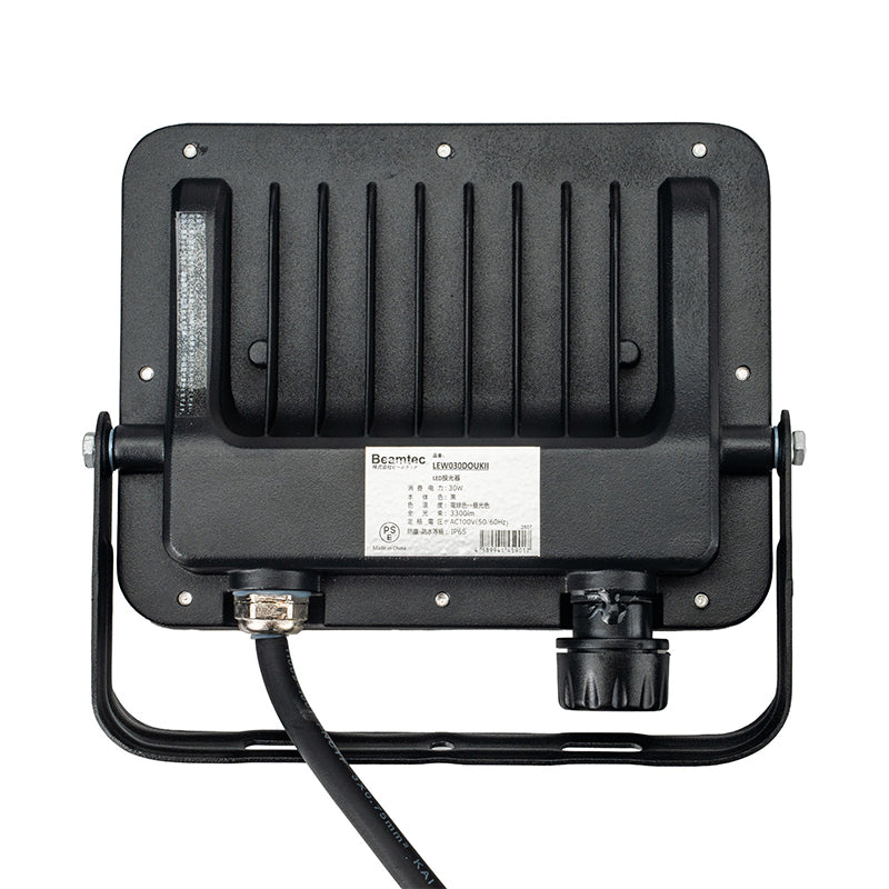 LED投光器 電球色 昼白色 昼光色 黒 白 30W IP65 屋内 屋外 防塵 耐塵 防水 LEW030DOUII ビームテック