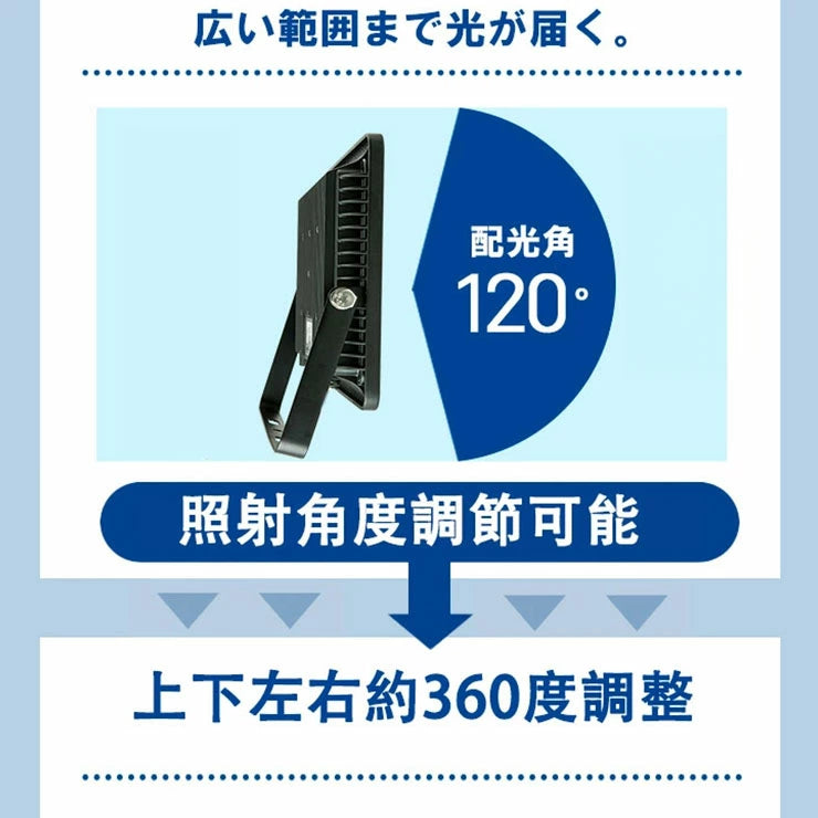 LED投光器 電球色 昼光色 黒 白 10W 30W IP65 屋内 屋外 防塵 耐塵 防水 本体スイッチで調色 ビームテック