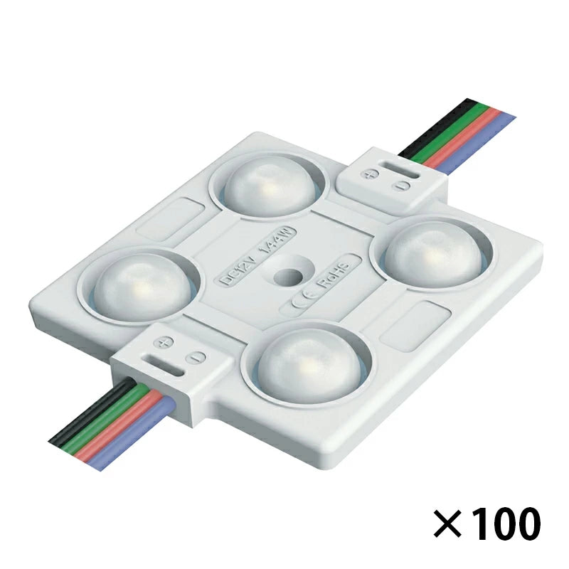 LEDモジュール DC12V 1.44W 防水 4灯 赤 青 緑 RGB LH5050-D4RGB ビームテック