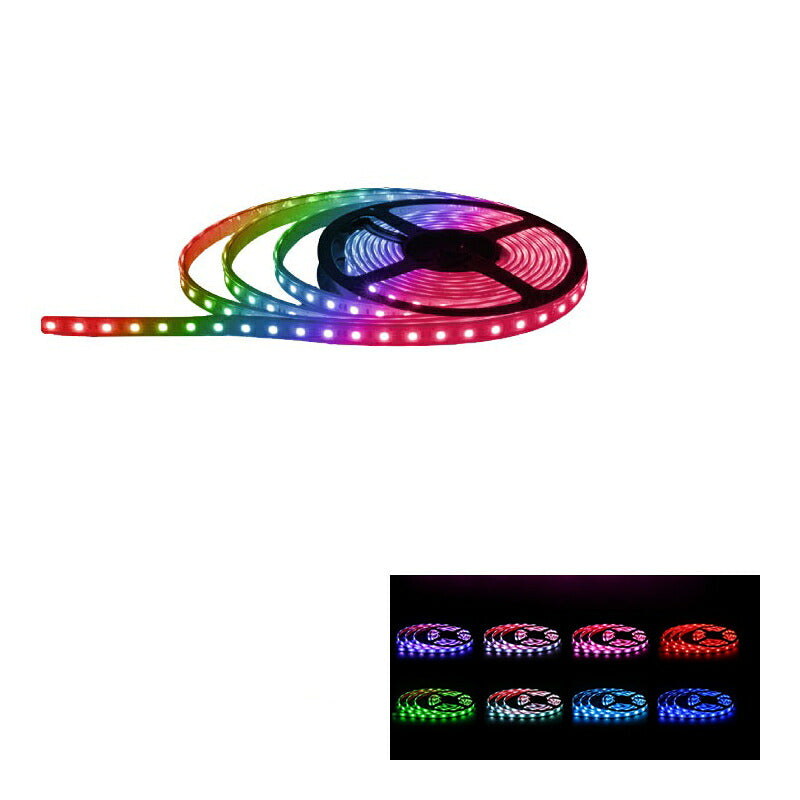 LEDテープライト 5m RGB 300連 SMD5050 防水 ホワイト 白ベース 高輝度 カウンタ照明 天井照明 間接照明 看板 棚下照明 ショーケース照明 バーライト LEDイルミネーション