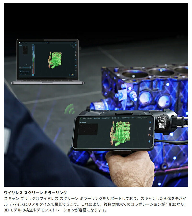 Creality ScanBridgeRaptor 3Dプリンター スキャナー 3Dスキャナー ハンドル