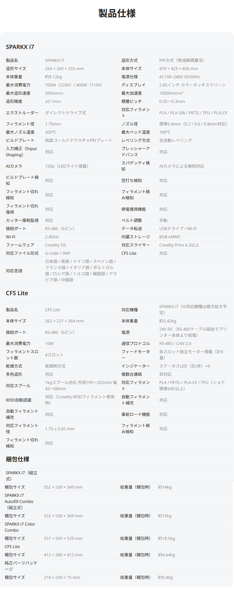 Creality SPARKX-i7Combo 3Dプリンター 家庭用 AIフォト 3Dモデリング不要 写真から造形 マルチカラー フィラメント節約 50%カット 静音 卓上 コンパクト 初心者 組み立て不要 高速 メンテナンス簡単 国内保証 ゲーム フィギュア DIY 正規取扱店