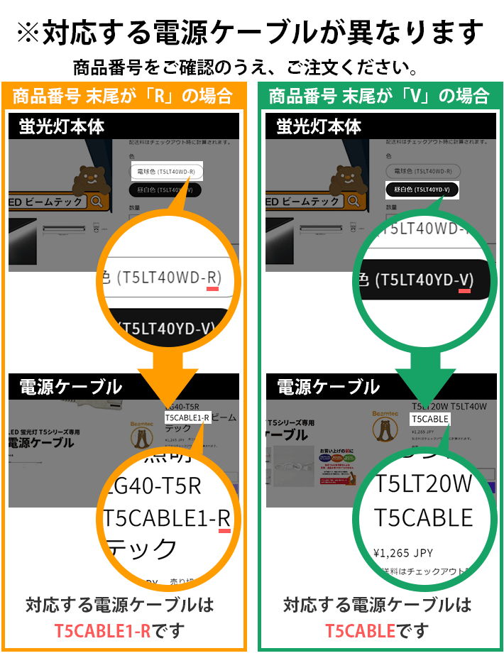 T5-R シリーズ専用 電源ケーブル 間接照明 棚下照明 ショーケース照明 バーライト LED照明 LEDランプ LED蛍光管 T5 天井照明 ショーケース照明 LED照明 LEDランプ T5CABLE1-R ビームテック