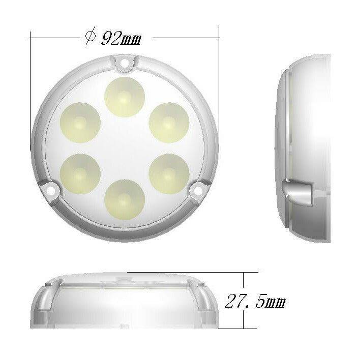 トランサム水中ライト 3タイプ LED 水中ライト アクアライト 水中灯 日本製 B6W AquaIDEA Japan