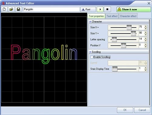 PANGOLIN パンゴリン QUICKSHOW クイックショー ILDA レーザー用 ソフトウエア ビームテック