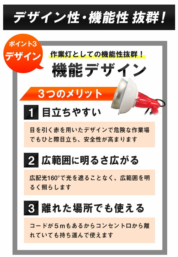 クランプライト 屋外用 作業灯 投光器 照明 業務用 オフィス 工場 現場 作業用 ライト クランプライト ワークライト ClampPar56