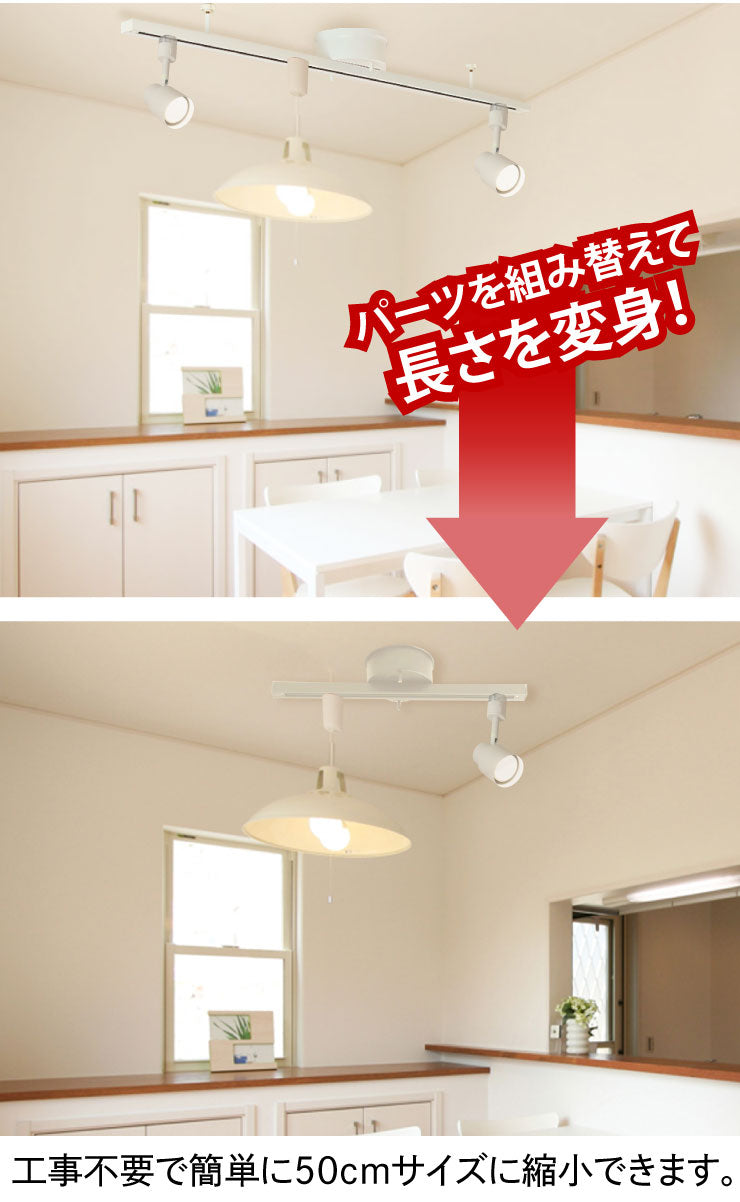 ダクトレール ライティングレール DRS-IIIシリーズ 短縮 100cm を 50cm に DRS-SMALLER-100-50