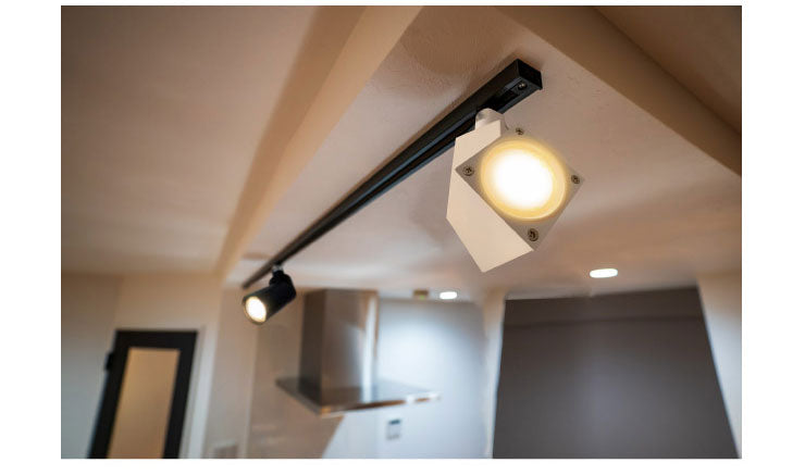 ダクトレール スポットライト 照明 ライト レールライト E11 LED電球付き 60W 白 E11SQUARE-W-LSB5611D ビームテック