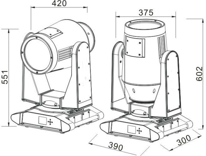 440W ムービング ビーム 電球 OSRAM SIRIUS HRI 440W IP44 仮設屋外仕様 ビームテック