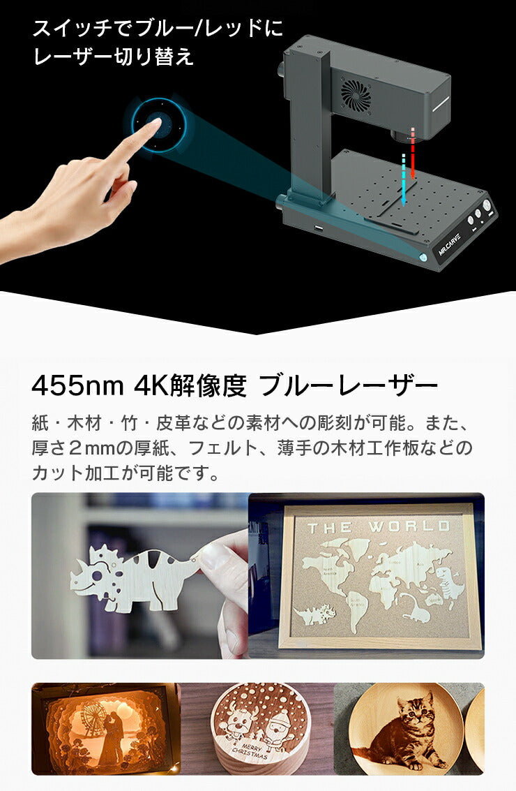 レーザー彫刻機 金属 木材 ガラス アクリル プラスチック 合成樹脂 ほとんどの素材に対応 レーザーマーカー マーキング レーザー刻印機 レーザー加工機 ファイバーレーザー IRレーザー ダイオードレーザー 小型レーザー刻印機 DIY LASER-DAJAM4PRO-APP
