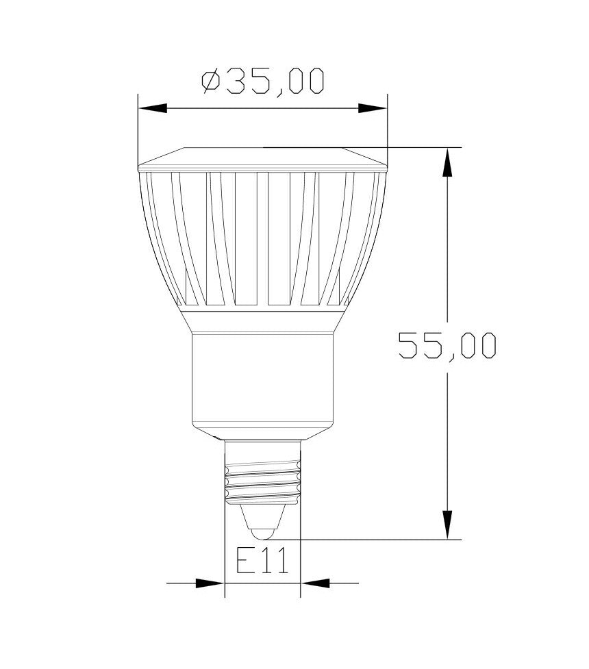 LED スポットライト 電球 E11 ハロゲン 35W 相当 15度 虫対策 電球色 190lm 昼白色 200lm LS3511 ビームテック