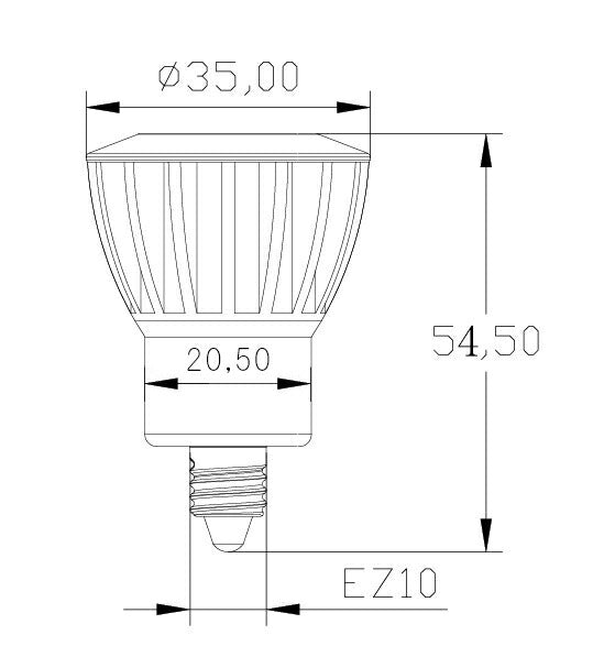 LED スポットライト 電球 EZ10 ハロゲン 30W 相当 25度 DC12V 虫対策 電球色 220lm LSB3509A ビームテック