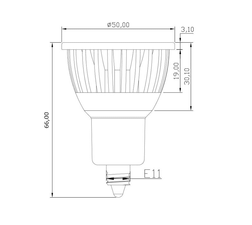 LED スポットライト 電球 E11 ハロゲン 60W 相当 30度 虫対策 電球色 620lm LSB5711A ビームテック
