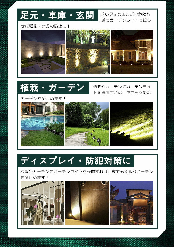 ガーデンライト 屋外 防水 IP65 3W 5W 7W 電球色 昼光色 LSG ビームテック