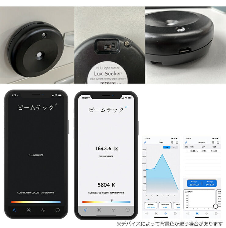 照度計 照度測定 スペクトルメーター スペクトロナビ 色彩照度計 分光放射照度 LUXSEEKER ビームテック