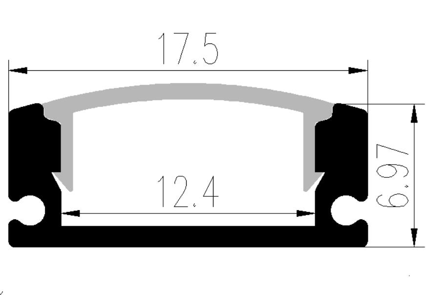 LEDテープ 専用アルミフレーム 1m 幅12mmまで対応 SAL17071MII ビームテック