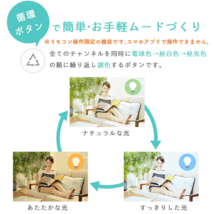 【リモコンLED電球】 LED電球 E26 60W 相当 210度 調光 調色 虫対策 電球色 昼白色 昼光色 リモコン 工事不要 リモコンセット LDA8W2C-1-RW2C-APP ビームテック