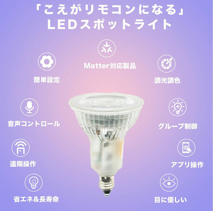 ダクトレール スポットライト 照明 ライト レールライト E11 LED電球付き 50W 相当 38度 調光 調色 音声 認識 ライト Alexa こえりも Matter Echo スマホ対応