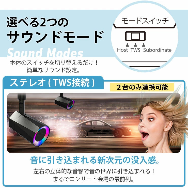 ステレオ Bluetooth スピーカー 2個セット TWS 小型 ポータブル ステレオ Bluetooth スピーカー 2個セット TWS 小型 ポータブル