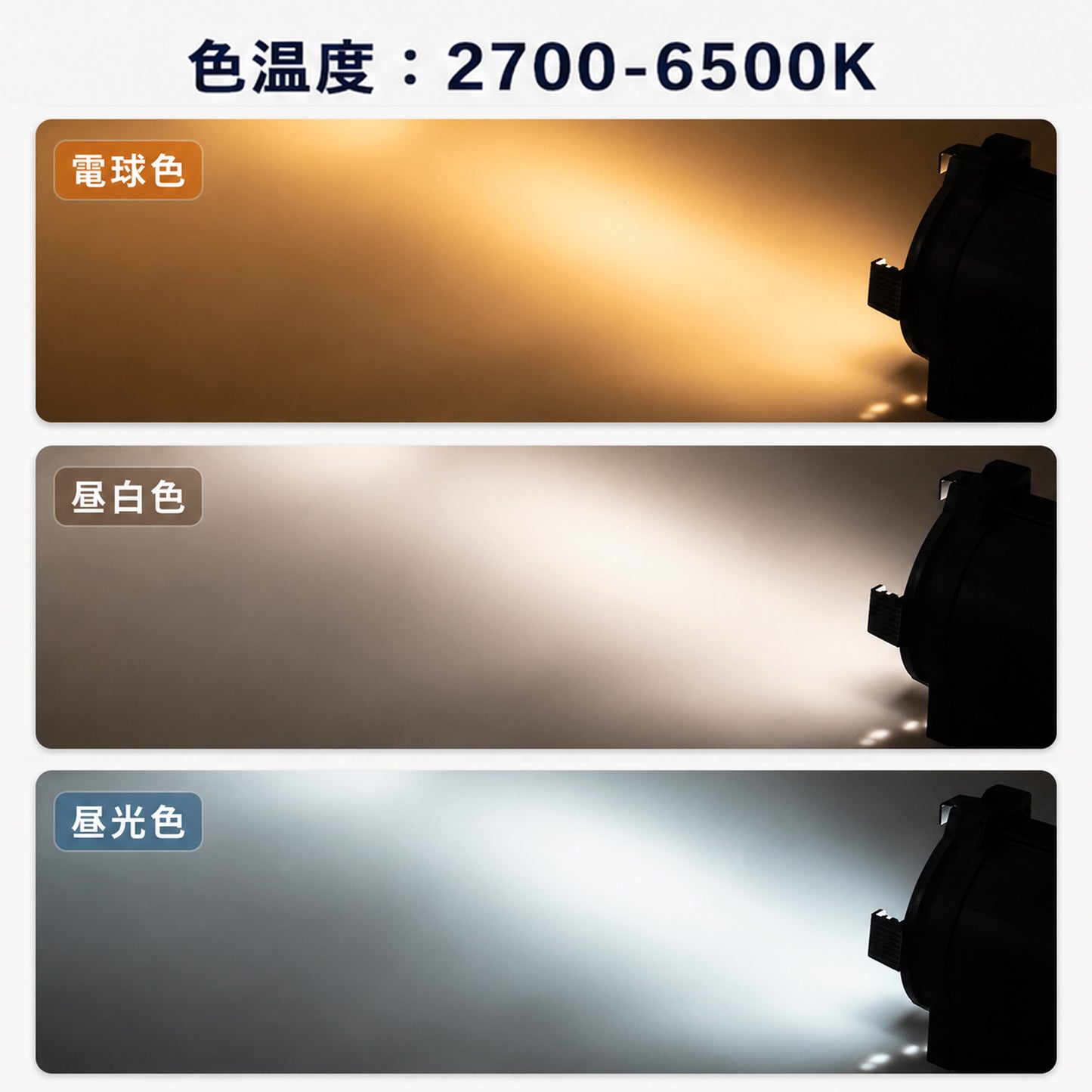 LEDズームスポットライト 50W 高演色Ra95 2700-6500K DMX512対応 照射角度15-50度 舞台照明 ステージライト AeroFocus50 ビームテック