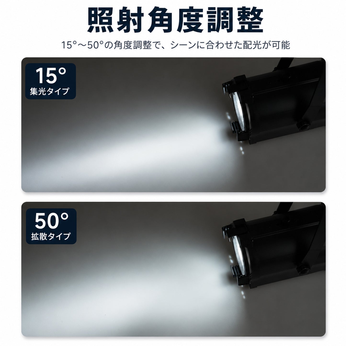 LEDズームスポットライト 50W 高演色Ra95 2700-6500K DMX512対応 照射角度15-50度 舞台照明 ステージライト AeroFocus50 ビームテック