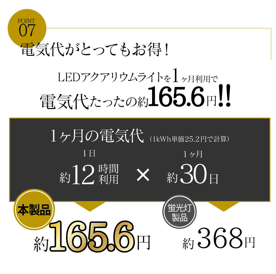 LED 水槽 アクアリウムライト 水槽ライト 120cm-135cm 42W 1100lm 水槽