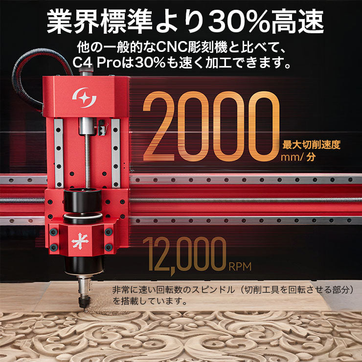 Atomstack C4 PRO CNCルーターキット3軸プラスチック アクリル PCB PVCウッド 3D彫刻 フライス彫刻機 オフラインコントロール 40*40cm