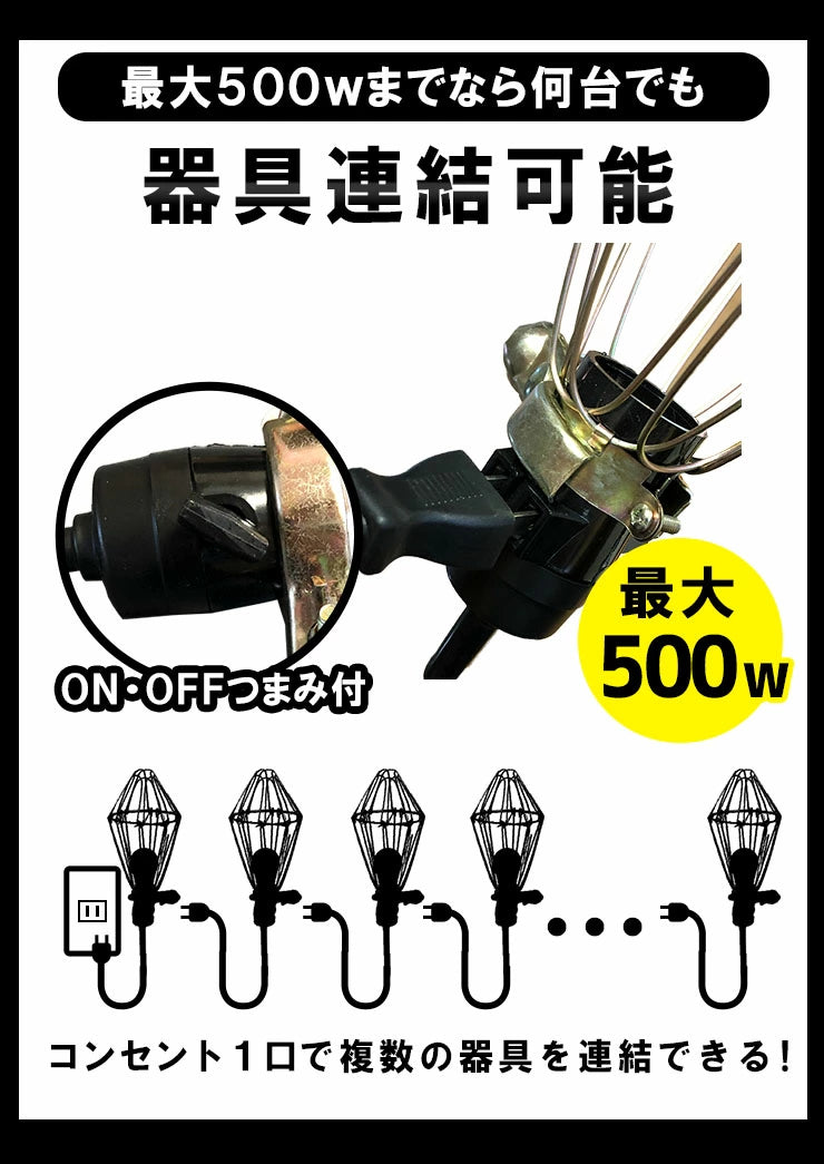 クリップライト E26 照明 業務用 オフィス 工場 現場 作業用 ライト クリップライト ワークライト Cliplight