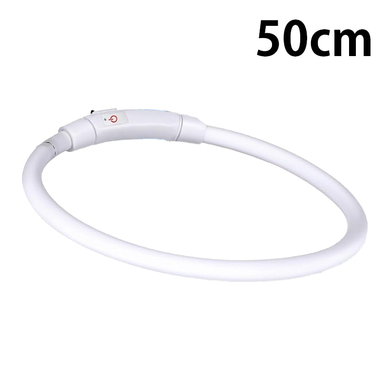 光る首輪 犬 LED 首輪 USB充電式 猫 小型犬 中型犬 対応 30cm 50cm 高輝度 夜間 散歩 安全 軽量 防水 調整可 点滅 点灯 3モード 高速充電 ペット用 COLLAR