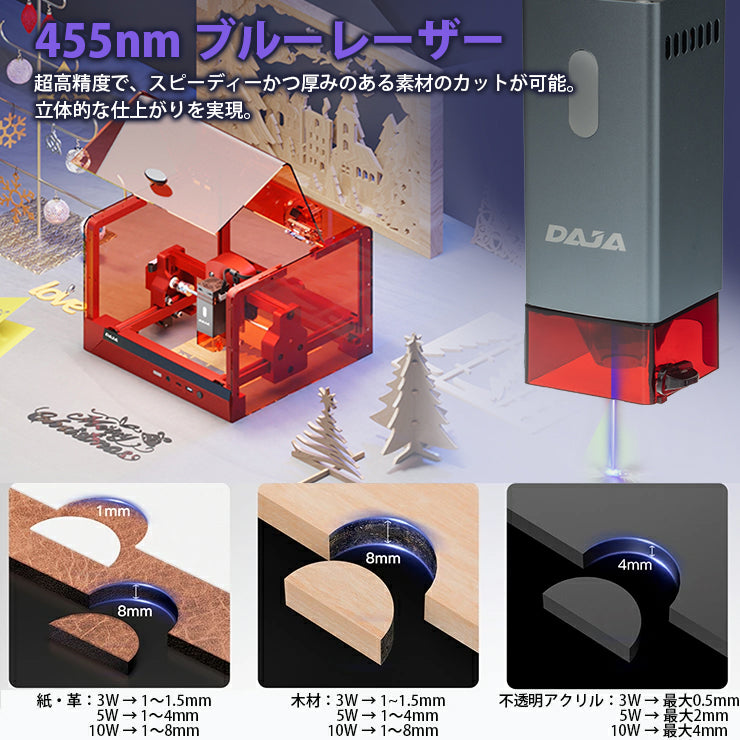 DAJA レーザー彫刻機 レーザー彫刻機 彫刻や木板のカットが広範囲に出来る家庭用に