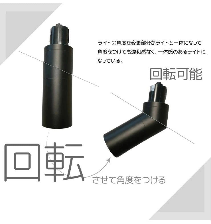 ダクトレール スポットライト 照明 ライト レールライト E11 LED電球付き 50W 黒 E11CIRCLE-K-LDR6 ビームテック