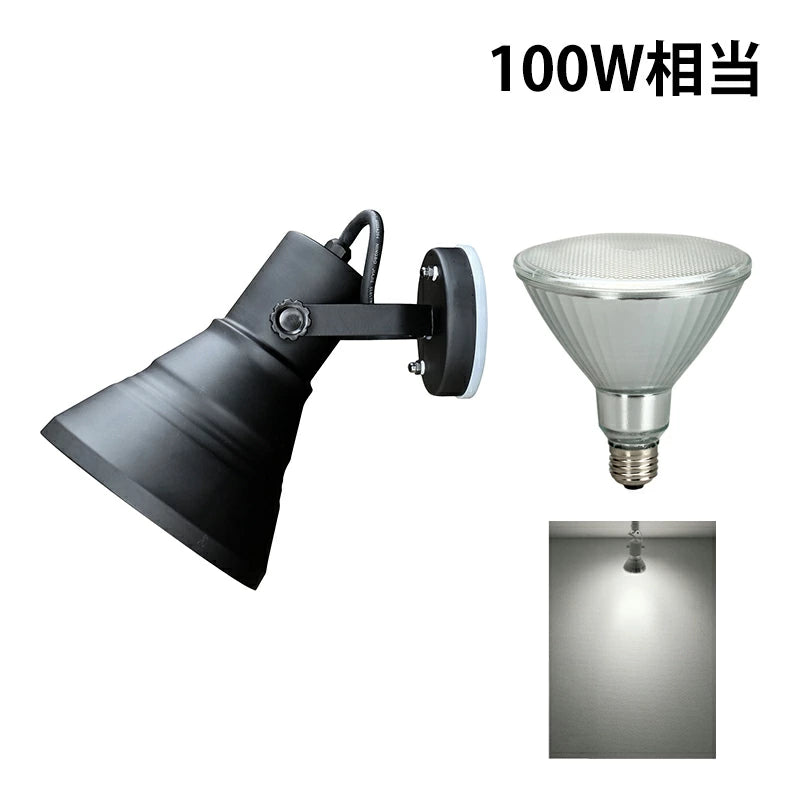 ブラケットライト E26 スポット ライト 壁掛け E26FLPAR38-WP ビームテック ブラック