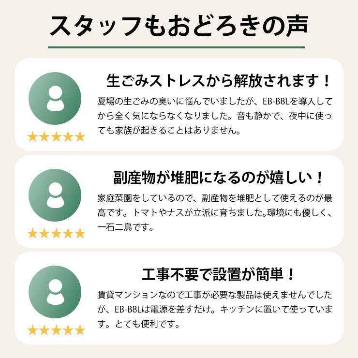 コンポスト 電気式 生ごみ処理機 家庭用 微生物分解 消臭 静音 大容量800g 高温UV殺菌 省エネ 2〜4人家族向け コンポスト 自動処理 抗菌 脱臭 EB-B8L ビームテック