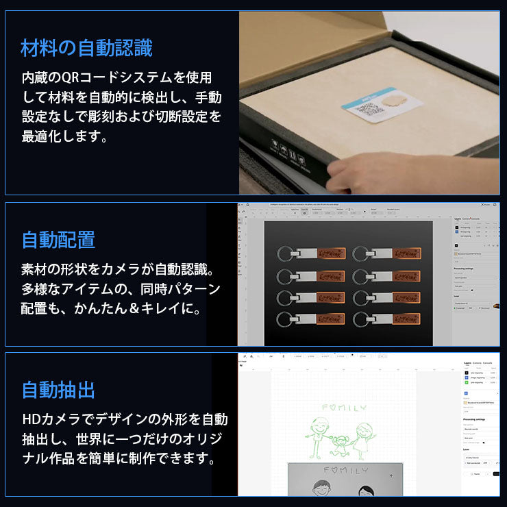 Creality Falcon-A1-10W レーザ彫刻機 10W 彫刻範囲 305×381m AIカメラ タッチスクリーン ダイオードレーザー 正規取扱店
