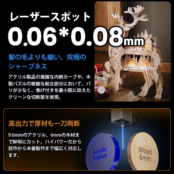 Creality Falcon-A1-10W レーザ彫刻機 10W 彫刻範囲 305×381m AIカメラ