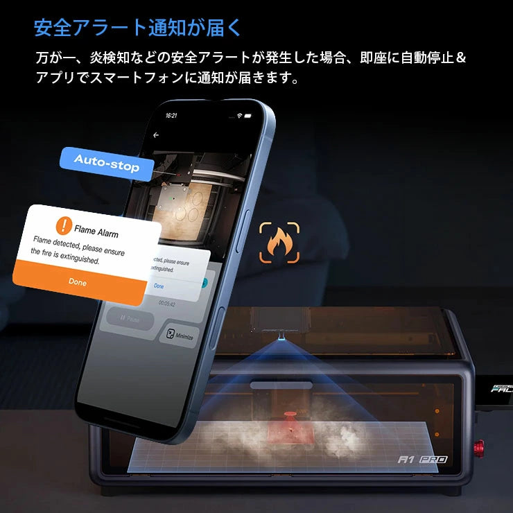 Creality Falcon-A1PRO-20W レーザ彫刻機 20W 彫刻範囲 268×358mm AIカメラ タッチスクリーン ダイオードレーザー 正規取扱店