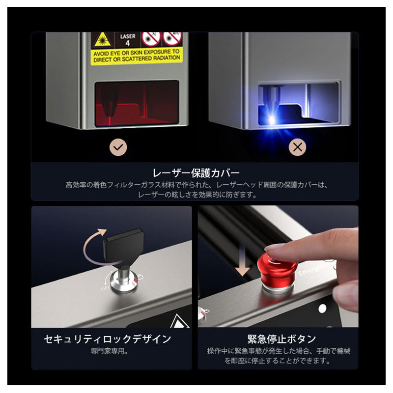 Creality Falcon2 40W レーザ彫刻機 40W 彫刻範囲 400*415mm