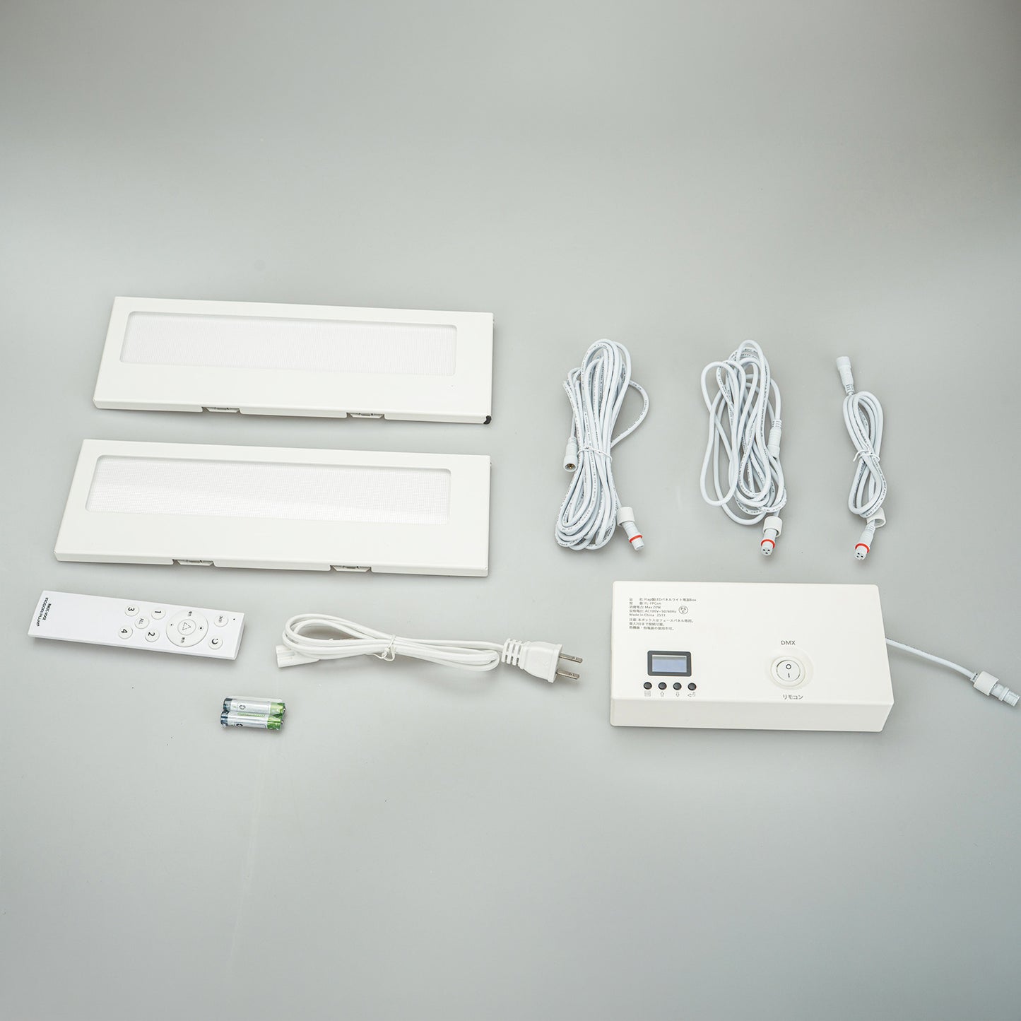 LED パネルライト 2枚セット DMX対応 色温度可変 3000K-6500K 調光 調色 舞台照明 演出 撮影用ライト 薄型 フェースパネル 10W 800Lm 専用リモコン付き 100V 電源付属 室内用 FL-FacePanel ビームテック