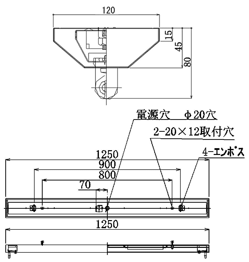 LED蛍光灯 40W 40形 直管 器具 照明器具 1灯 一体型 ベースライト 逆富士 両側給電 虫対策 昼白色 2000lm FR40X1-G40YT ビームテック