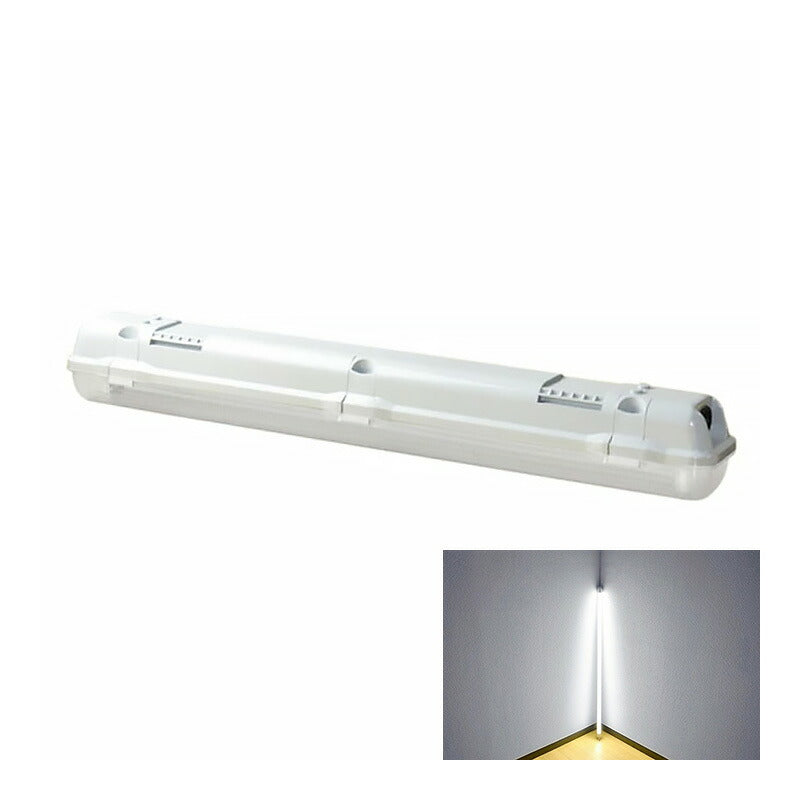 LED蛍光灯 20W 20形 直管 器具 照明器具 1灯 一体型 ベースライト 屋外 防湿 防雨 IP65 両側給電 虫対策 電球色 1000lm 昼光色 1100lm FRW20X1-LT20K-R ビームテック